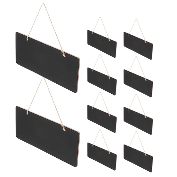BESTYASH 12Pcs Compact Wooden Hanging Chalkboard Boards Black for Versatile Writing Use