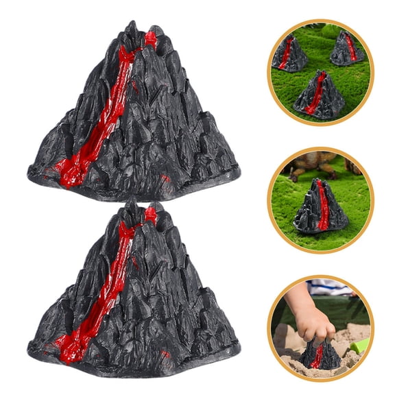 BESTYASH Volcano Kids Volcano Decorations Dark Grey Plastic 12Pcs