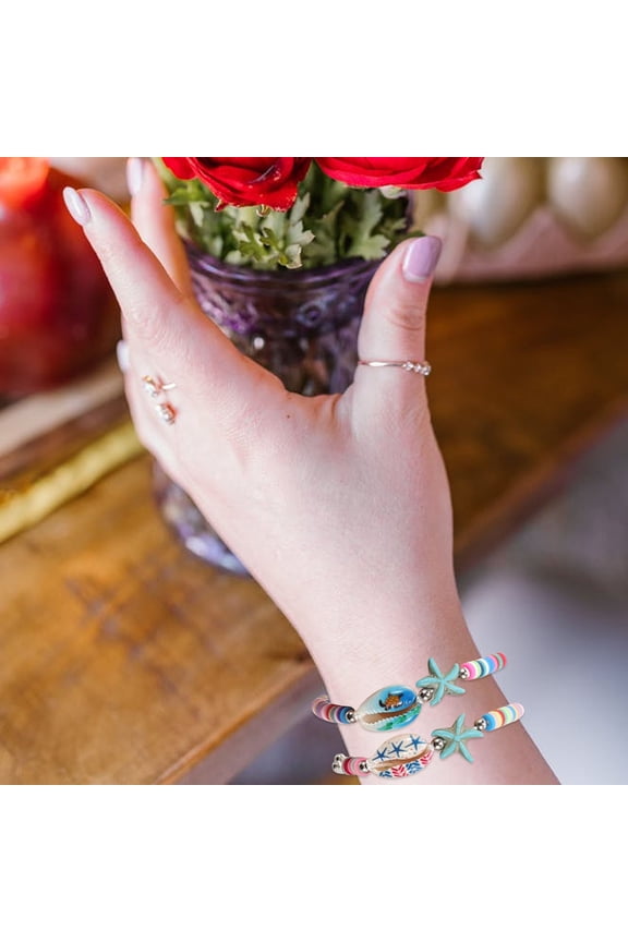 12Pcs Decorative Wrist Bracelet Beach Style Multi Plastic for Women Summer Occasion