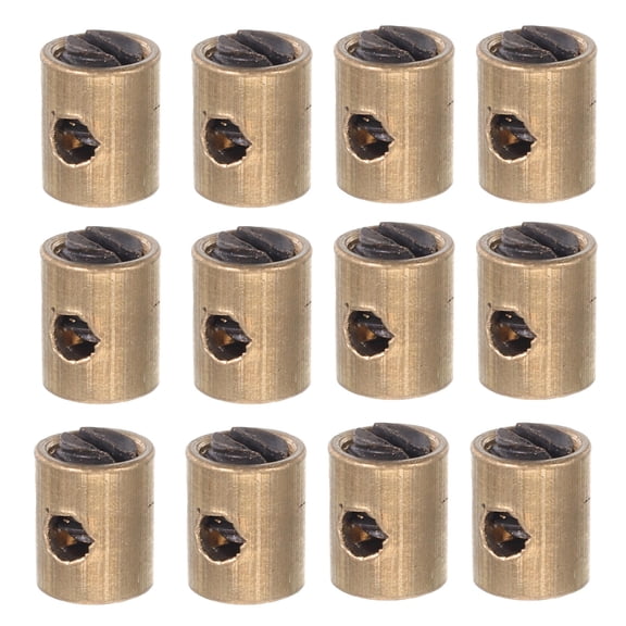 BESTYASH 12Pcs Universal Throttle Cable Stop Clamp for Motorcycles Atv and Lawn Equipment Golden