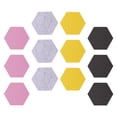 thumbnail image 1 of BESTYASH 12Pcs Felt Notice Tile Board Hexagon Shape with Push Pin Feature for Home Use, 1 of 8