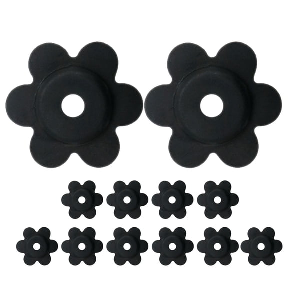 BESTYASH Garden Flag Stoppers Durable Black Rubber Anti-Skid Fixing Tools for Home 12Pcs