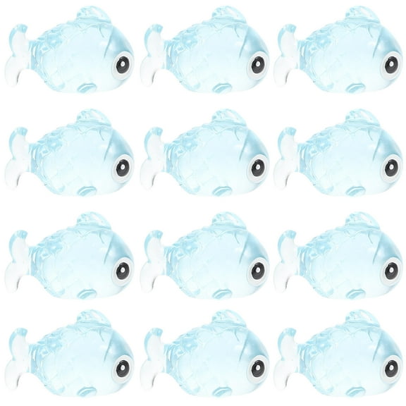 BESTYASH 12Pcs Glow in Dark Miniature Fish Resin Fish Decor for DIY Enthusiasts