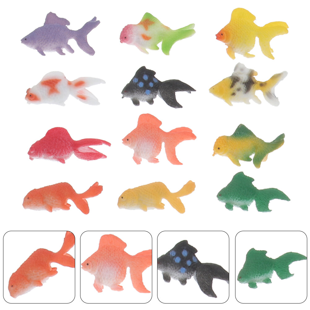BESTYASH 12Pcs Imitation Goldfish Models Assorted Color Stylish ...