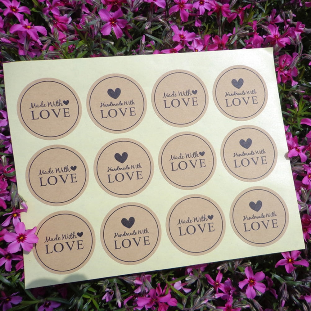 BESTYASH 12Pcs Light Brown Decorative Sealing Sticker with Handmade ...