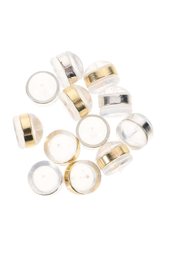 12Pcs Locking Silicone Earring Backs Assorted Color Comfortable Earring Stops