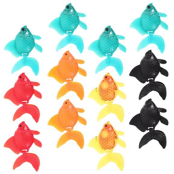 BESTYASH 12Pcs Plastic Aquarium Fish Decoration Compact Floating Fish Tank Ornament