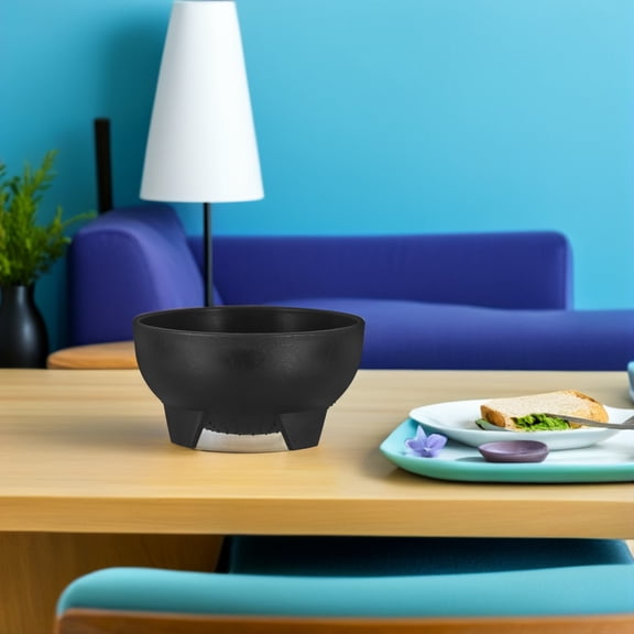 BESTYASH 12Pcs Plastic Footed Salsa Bowls Black Serving Bowls for Picnics and Home Entertaining