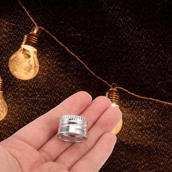 BESTYASH 12Pcs Sleek Aluminum Cap Nuts for Lamp Shade Toppers and Light Fixtures