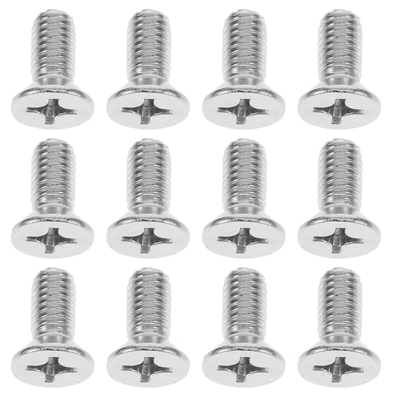 BESTYASH 12Pcs Plated Silver Car Brake Bolts Disc Brake Fixing Screws with High Strength