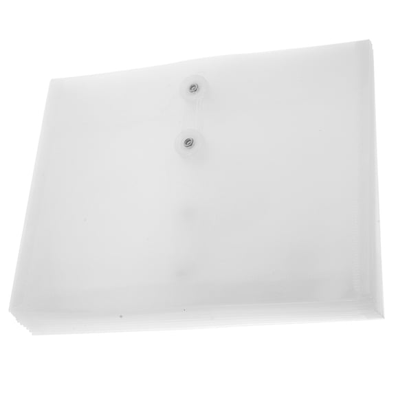 BESTYASH 12Pcs Transparent Document Pouches PP Material File Folder Organizers with Rope Wrap