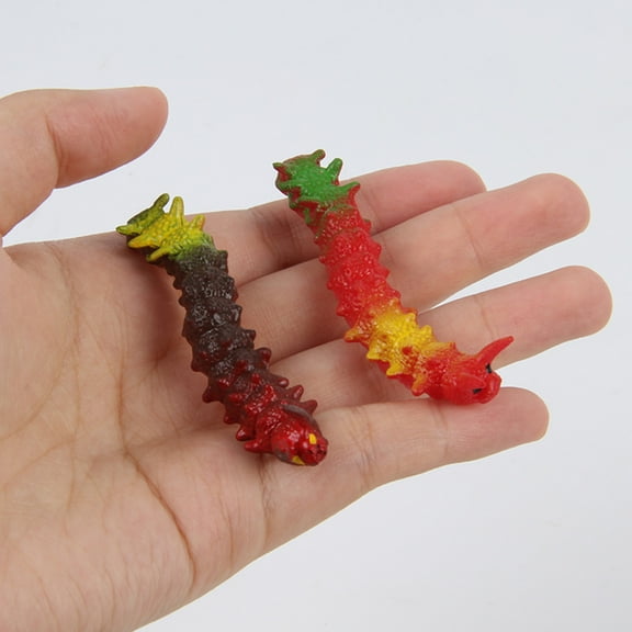 BESTYASH 12Pcs Realistic Caterpillar Models Fake Crawling Insects for Prank Props