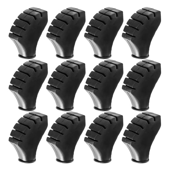 BESTYASH 12Pcs Replacement Trekking Pole Rubber Tips for Walking Stick Ends Noise Reduction Outdoor Use