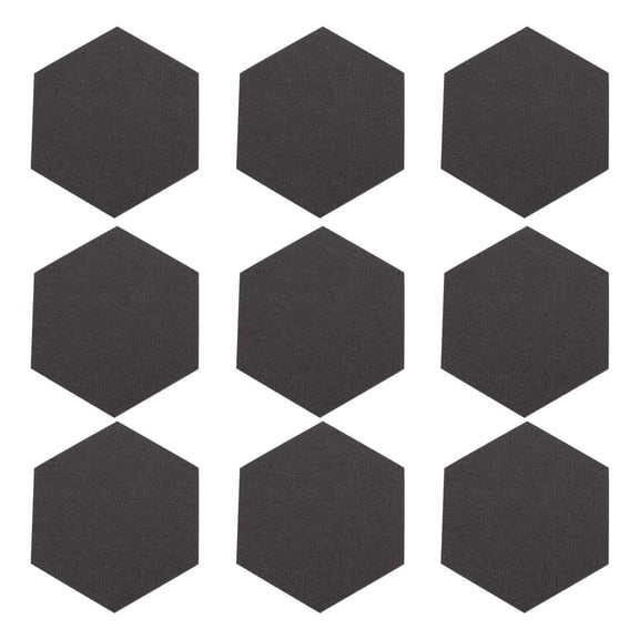 BESTYASH 12Pcs Self Adhesive Black Felt Hexagon Bulletin Board Tiles Wall Memo Board for Notes and Decoration