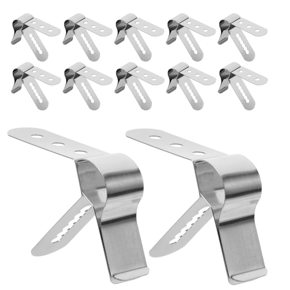BESTYASH 12Pcs Stainless Steel Multifunctional Clip for Thermometer Probe Holder and Temperature Reading At Home