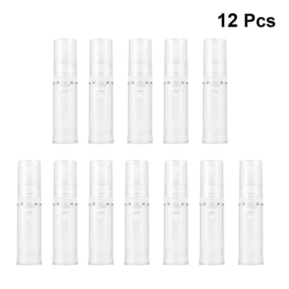 BESTYASH 12Pcs Sunscreen Sprayer White Press Pump Bottle for Leak Proof Storage
