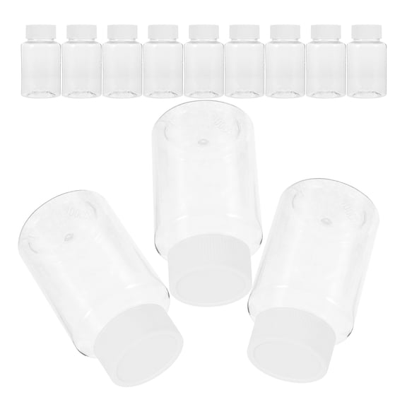 BESTYASH 12Pcs Travel Medicine Bottle Transparent Plastic Food Sealing for Capsules
