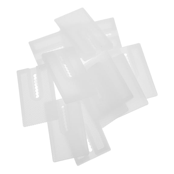 BESTYASH 12Pcs White Plastic Furniture Leveling Blocks with Ribbed Grip for Precise Table and Desk Adjustment