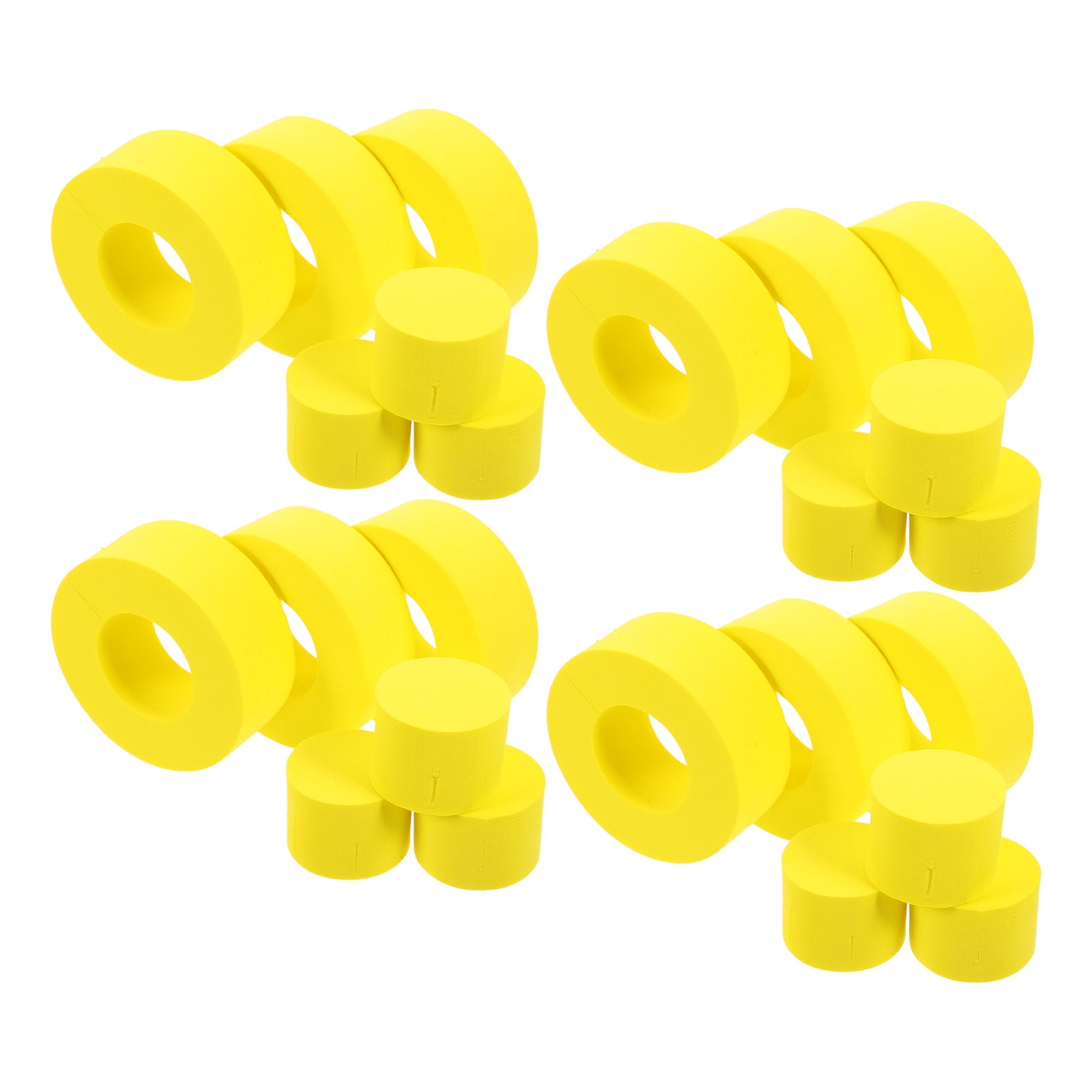 BESTYASH 12Pcs Yellow Hair Curling Sponge Ring C Shape Design Secure ...