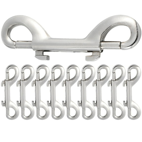 BESTYASH Pet Leash Snap Hooks, Heavy Duty Zinc Alloy, Silver, for Outdoor Sports and Decorations, 12Pcs