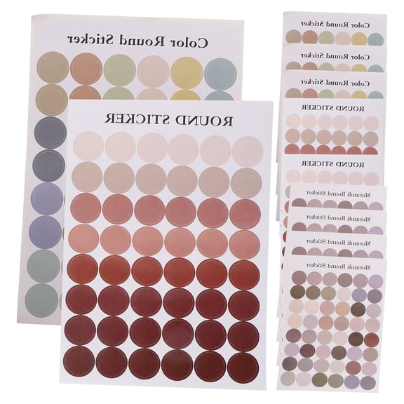 BESTYASH 12 Sheets Circle Sticker Labels for Baking Bags, Handmade Crafts, Scrapbooking and Sealing
