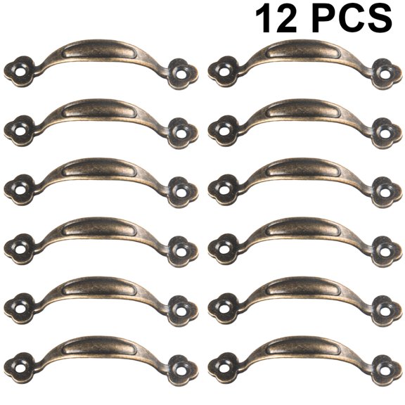 BESTYASH 12pcs Drawer Pull Handles Furniture Handle Zinc Alloy Bronzed for Bar