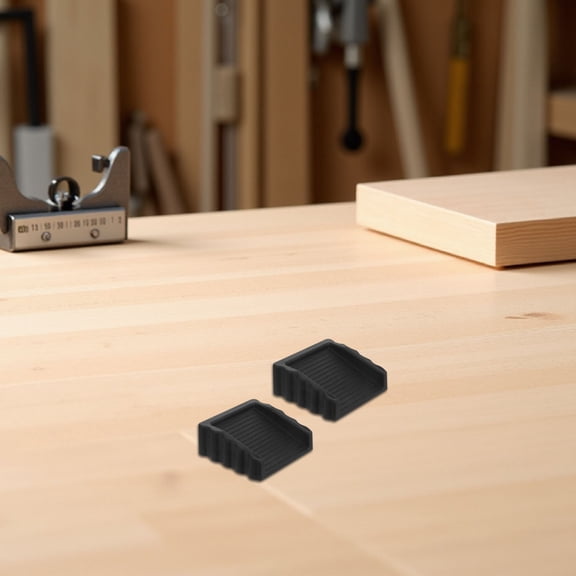 BESTYASH 12pcs Door Slam Stopper Black TPR Anti-Collision Wedge For Bathroom