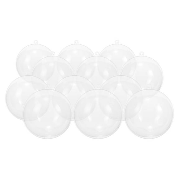 BESTYASH 12pcs Empty Ornament Ball Transparent PS Fillable Decorative Christmas Pendant Indoor Decoration