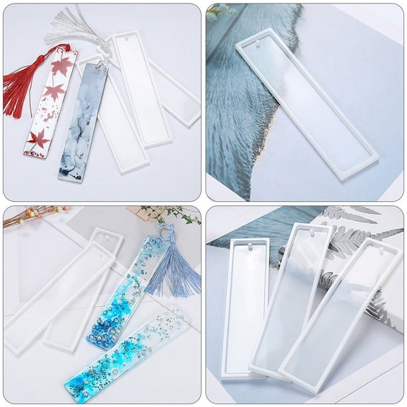 BESTYASH 12pcs Epoxy Resin Moulds Silicone Bookmark for Students Craft Making