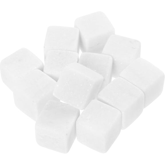 BESTYASH 12pcs Freezer Stones Reusable for Chilling Drinks Marble Cube Style