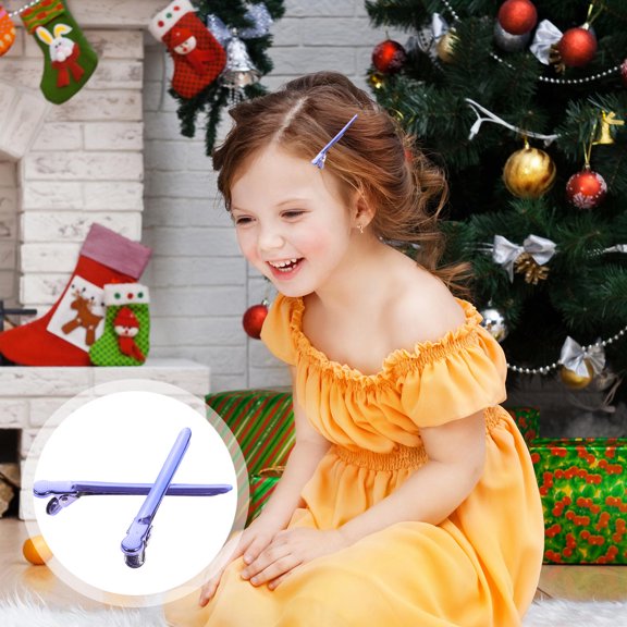 BESTYASH 12pcs Hairdressing Clips Stainless Steel Hair Sectioning Clips For Make-up Application