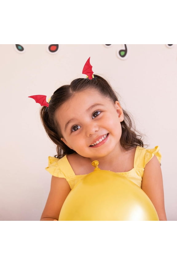 12pcs Western Hair Clips in Red PU Bat Accessories for Daily Wear