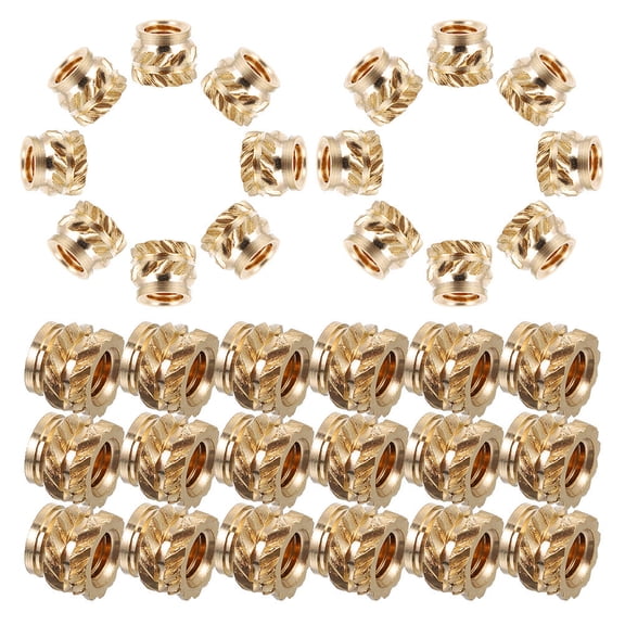 BESTYASH 130pcs Fasteners Hardware Knurled Nuts Brass for Precision Manufacturing in 3D Printing Component