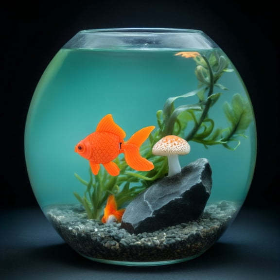 BESTYASH 13Pcs Realistic Artificial Fish Figurines in Orange Plastic for Aquarium Decoration