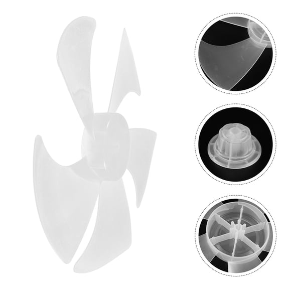 BESTYASH 14 Inch White Plastic Fan Blades Replacement for Standing Pedestal Fan 5 Blade Design for Summer Comfort