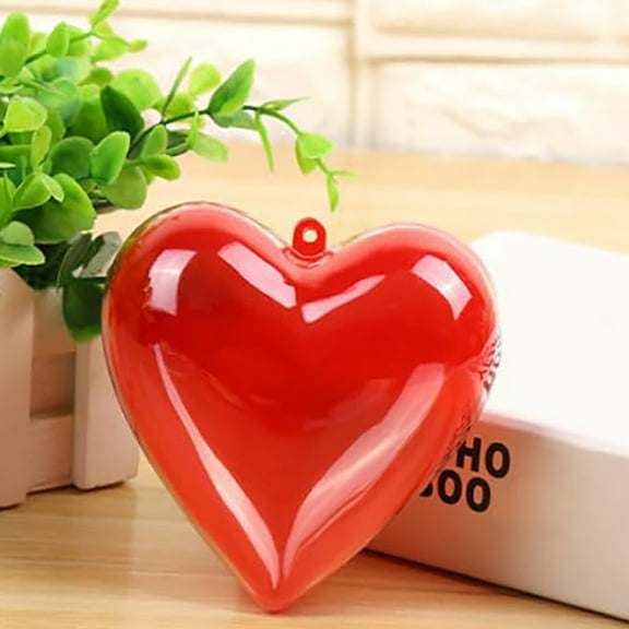 BESTYASH 15 Pcs Red Love Heart Dessert Box Plastic For Decoration At Romantic Occasions Children