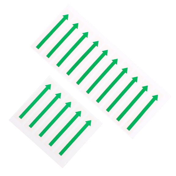 BESTYASH 15Pcs Arrow Warning Label Stickers Green One-Way Direction Decals for Equipment