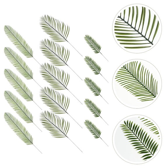 BESTYASH 15Pcs Fake Greenery Leaves Leaf Decorations for Office Decor