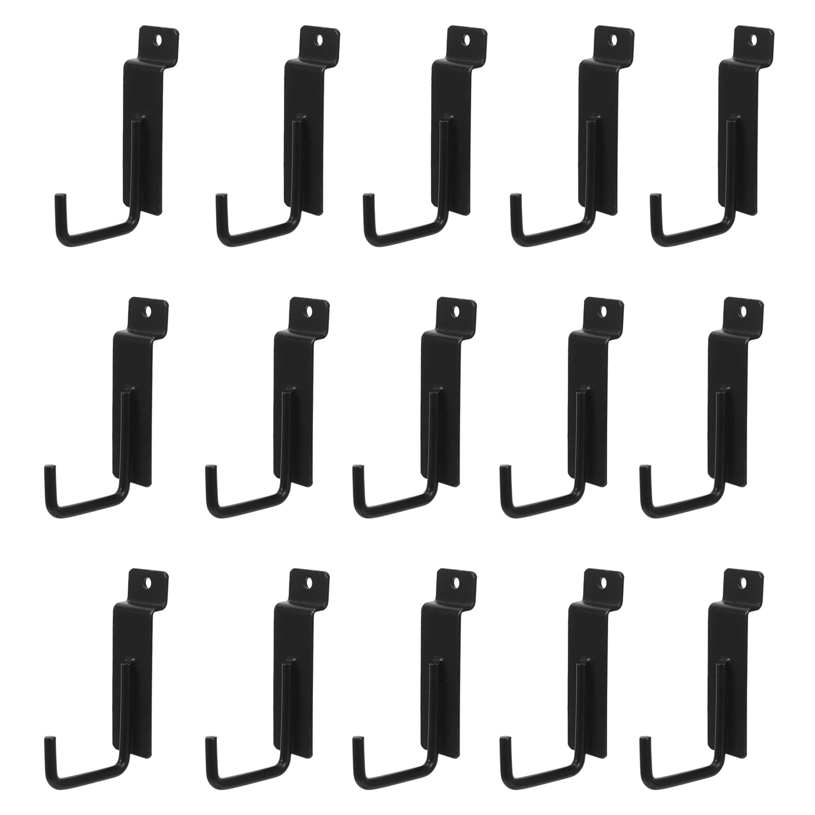 BESTYASH 15Pcs Heavy Duty Black Metal Pegboard Hooks for Garage Tool Storage and Retail Display