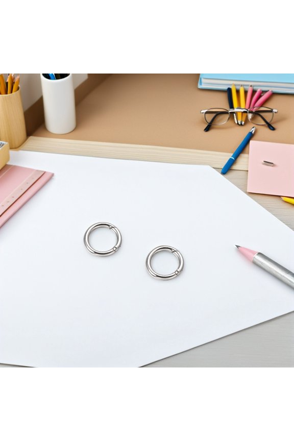 15Pcs Plated Silver Zinc Alloy Keychain Clasp Rings for Bags Leashes and DIY Craft Accessories