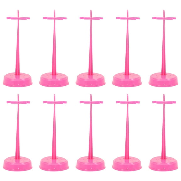 BESTYASH 15Pcs Rosy Action Figure Display Stand with Stable Wide Base Sturdy Plastic Holder