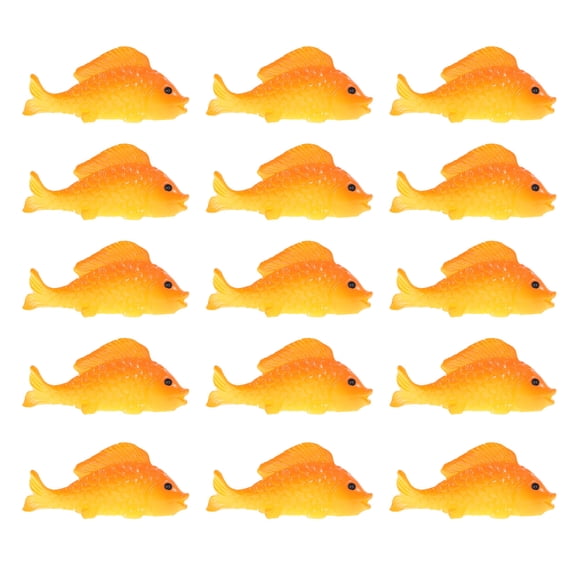 BESTYASH 15Pcs beach ocean ornaments White Resin Mini Goldfish Figurine for Decoration