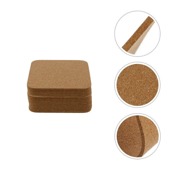 BESTYASH 15pcs Drinks Coasters Cork Cup Pad Noise Reduction for Cafe