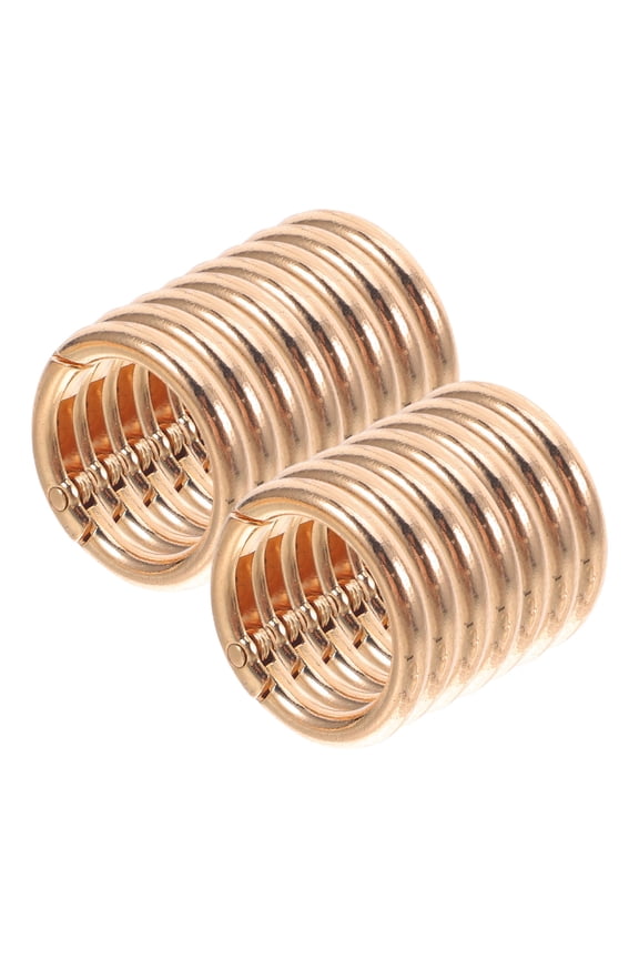 15-Piece Nickel Plated Golden Key with Spring Mechanism for Bags and Accessories
