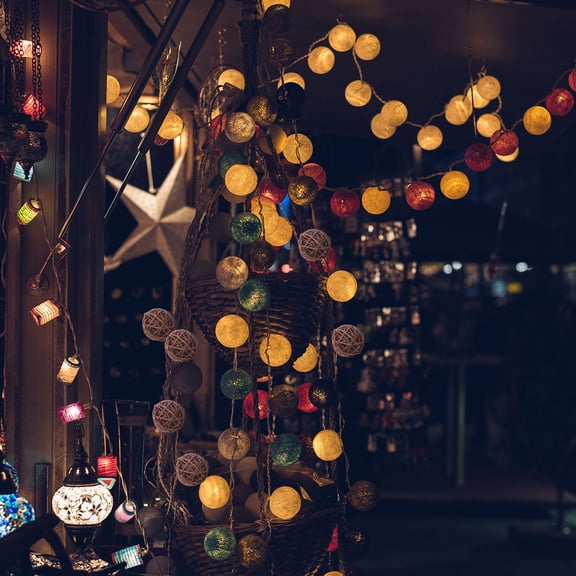 BESTYASH 15pcs Vine Balls Brown Natural Wood Hanging Decoration for Outdoor and Indoor Use