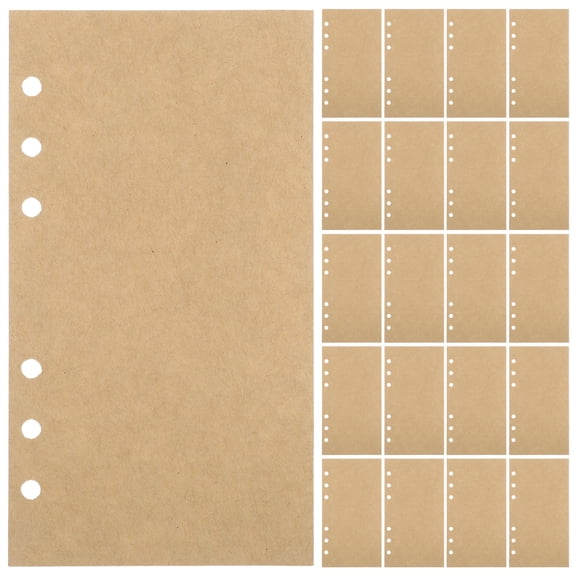 BESTYASH 160Pcs Binder Paper Refills Vintage Kraft Unlined Loose Leaf Pages