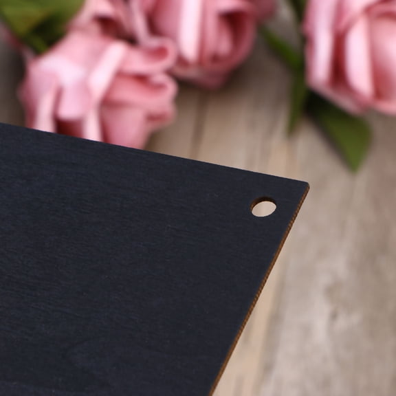 BESTYASH 16Pcs Chalkboard Pennant Wood Banner Reusable DIY Decoration for Events