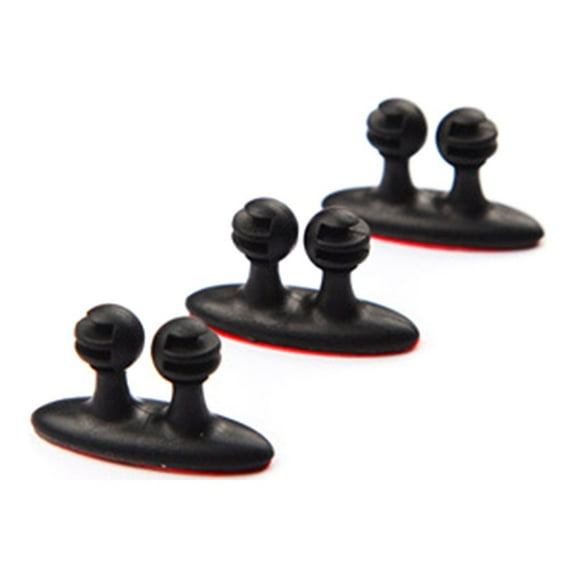 BESTYASH 16-Piece Black PVC Cord Management Clips for Home and Car Use, Cable Organizer for Drivers and Office