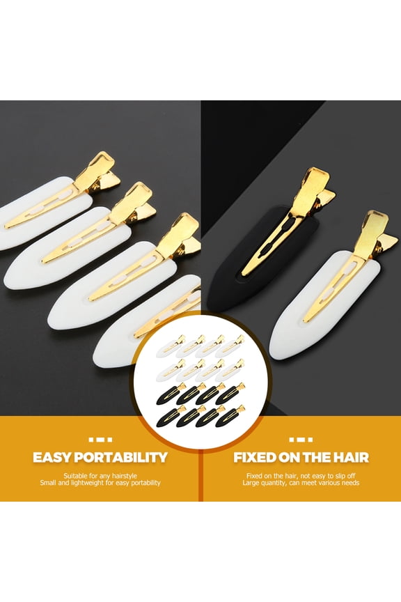 16Pcs Creaseless Hair Barrettes No Bend Design Assorted Colors Hair Accessories for Decor