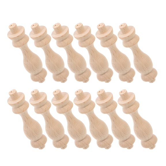 BESTYASH 16-Piece Wood Railing Spindle Kit Unpainted Balusters for Deck and Home Staircase
